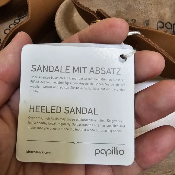 PAPILLIO BY BIRKENSTOCK SAMIRA RING COGNAC,WEDGE Sandal, BLACK,size US 11,EUR 42 - Picture 9 of 16